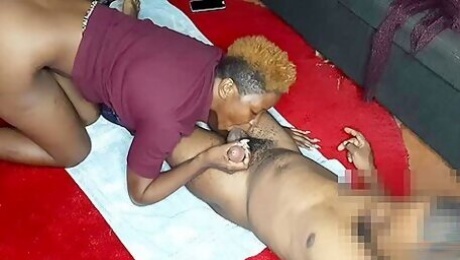 Ebony Beauty Gets Fucked By Skinny Black Guy - Free Porn