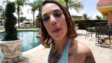 Tattooed Spanish Silvia Rubi Fucks Bwc in Miami