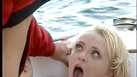 Sexy lifeguard rides a thick shaft with her tight pink pussy